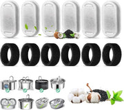 12 pezzi di filtro per fonte per gatti 6 pezzi di filtro per fonte per gatti e 6 pezzi di filtro schiuma per fonte per gatti e cani drinkfonte filtro drinkfonte filtro di ricambio per gatti e cani drinkfonte