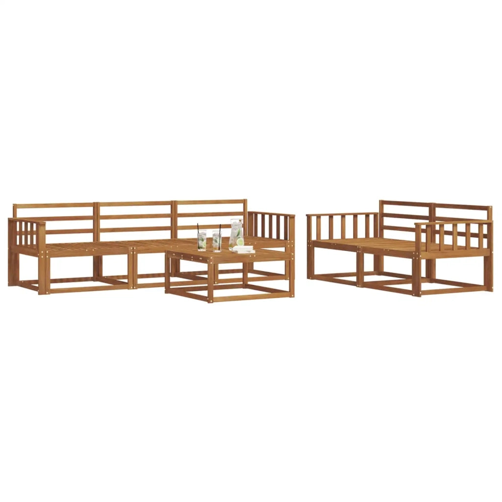 Set di divani da esterno 6 pcs Naturale