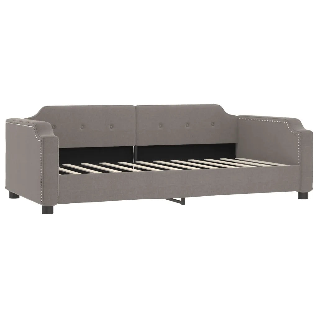 Divano Letto Estraibile con Materassi Tortora 80x200 cm Tessuto 3197650