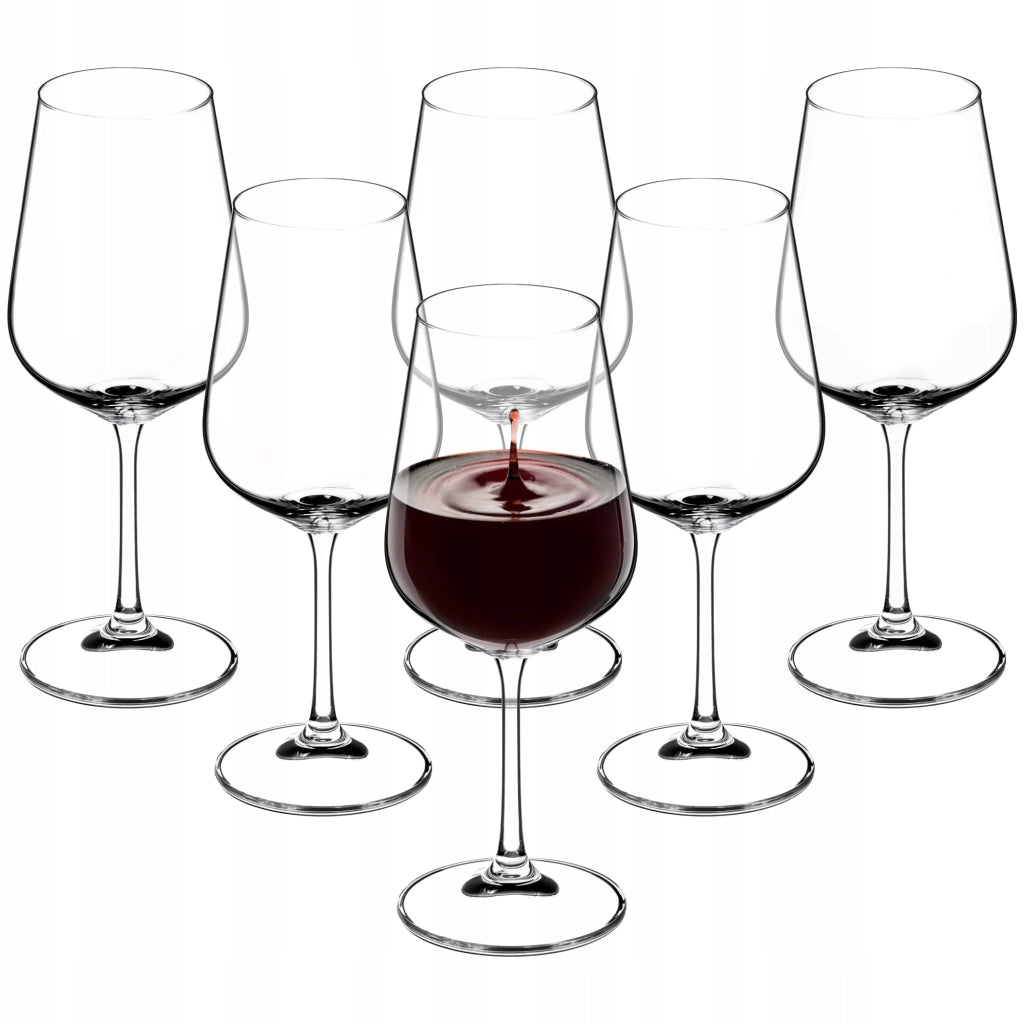 Set di 6 bicchieri da vino rosso e bianco KADAX da 450 ml
