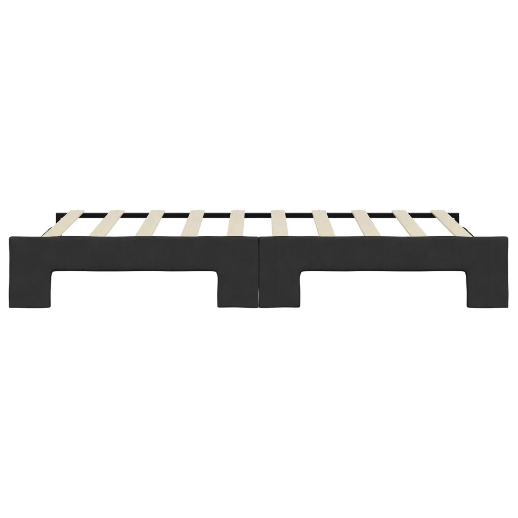 Divano Letto con Letto Estraibile Nero 90x190 cm in Tessuto 3196828