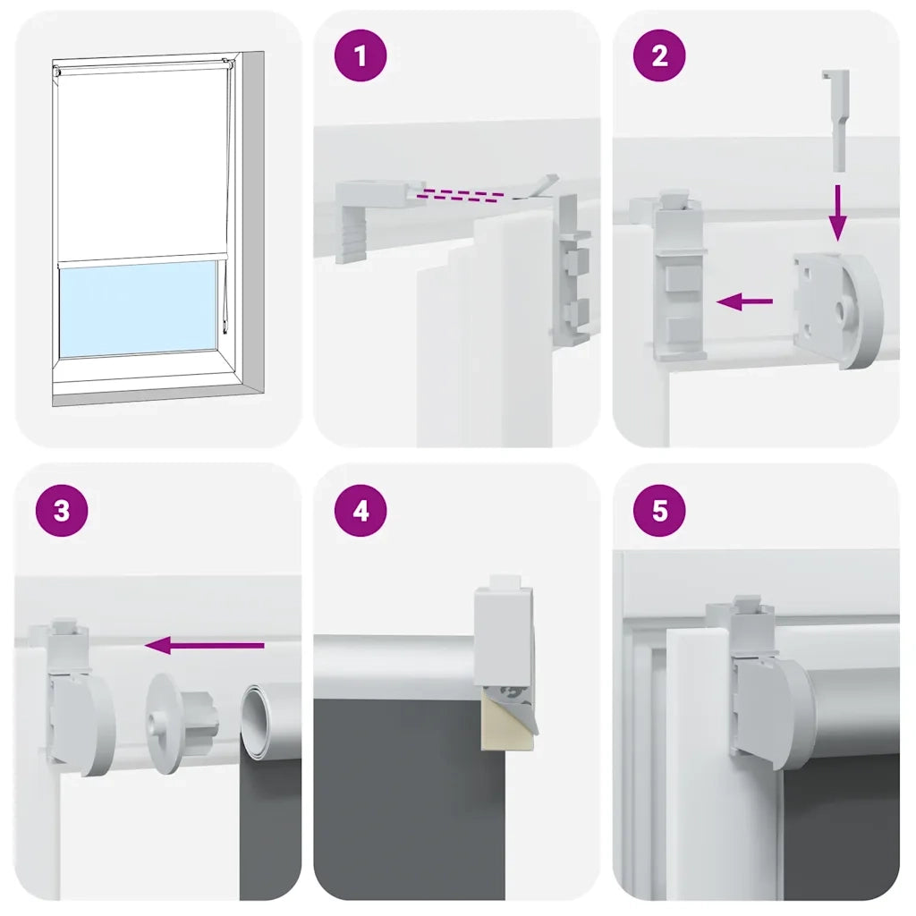 Tenda a Rullo Oscurante 120x175 cm Larghezza Tessuto 116,6 cm 4010768