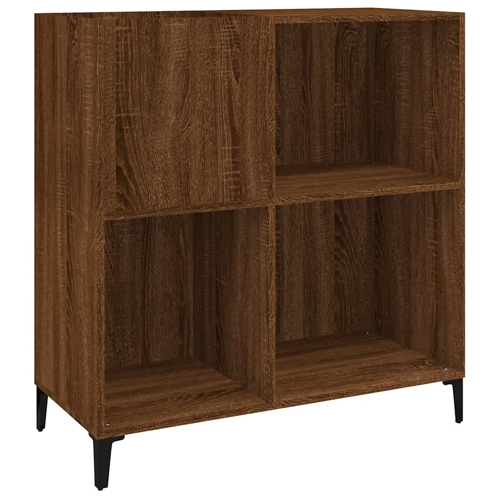 Mobile Porta Dischi Rovere Marrone 84,5x38x89 Legno Multistrato 832004