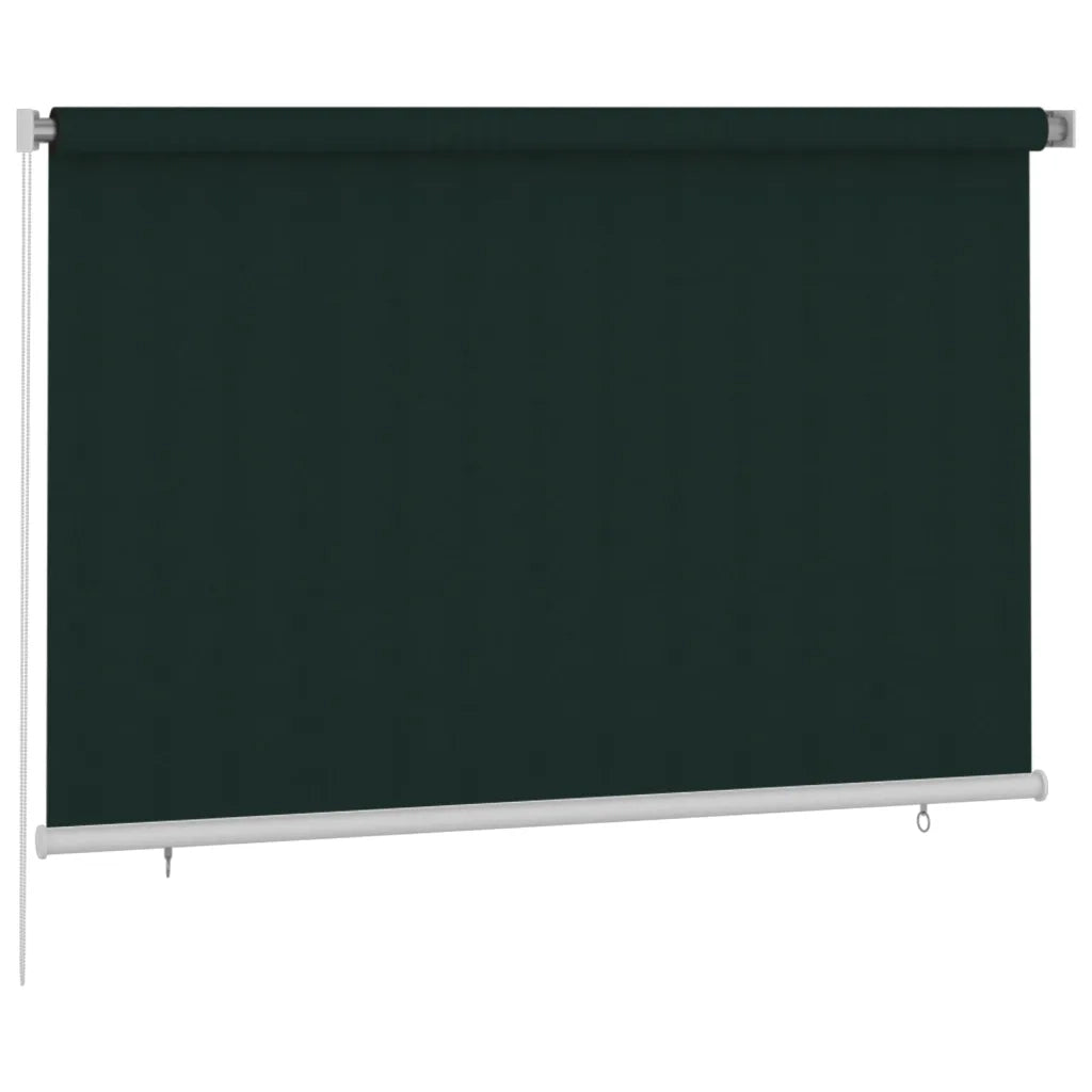 Tenda a Rullo per Esterni 220x140 cm Verde Scuro HDPE 312817