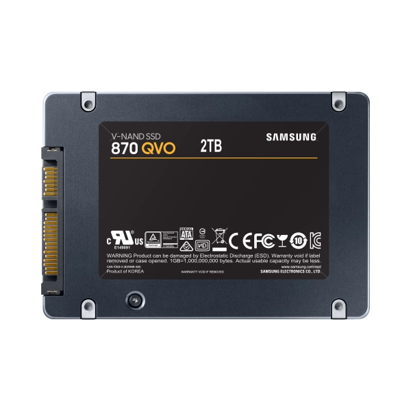 Hard disk SSD Samsung SSD QVO 870 - 2.5" - 2 Tb (2000 Gb) - SATA3 Stato Solido - Lettura 560MB/S, Scrittura 530MB/S