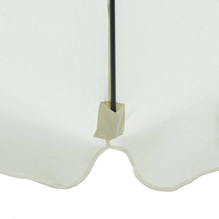 Ombrellone da Giardino Ø2,6x2,5 m Palo Ø38 mm in Alluminio e Poliestere Beige