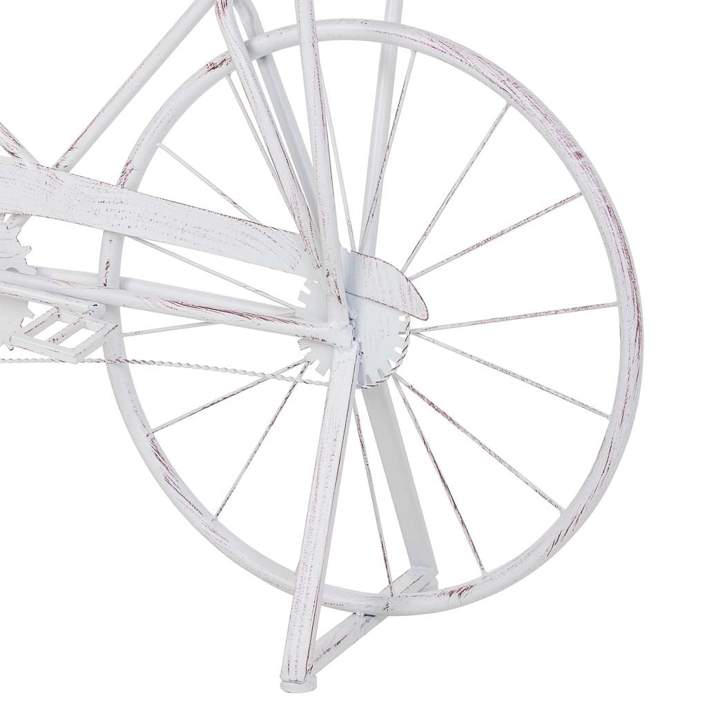 Espositore a forma di bicicletta bianco 147x34,50x102