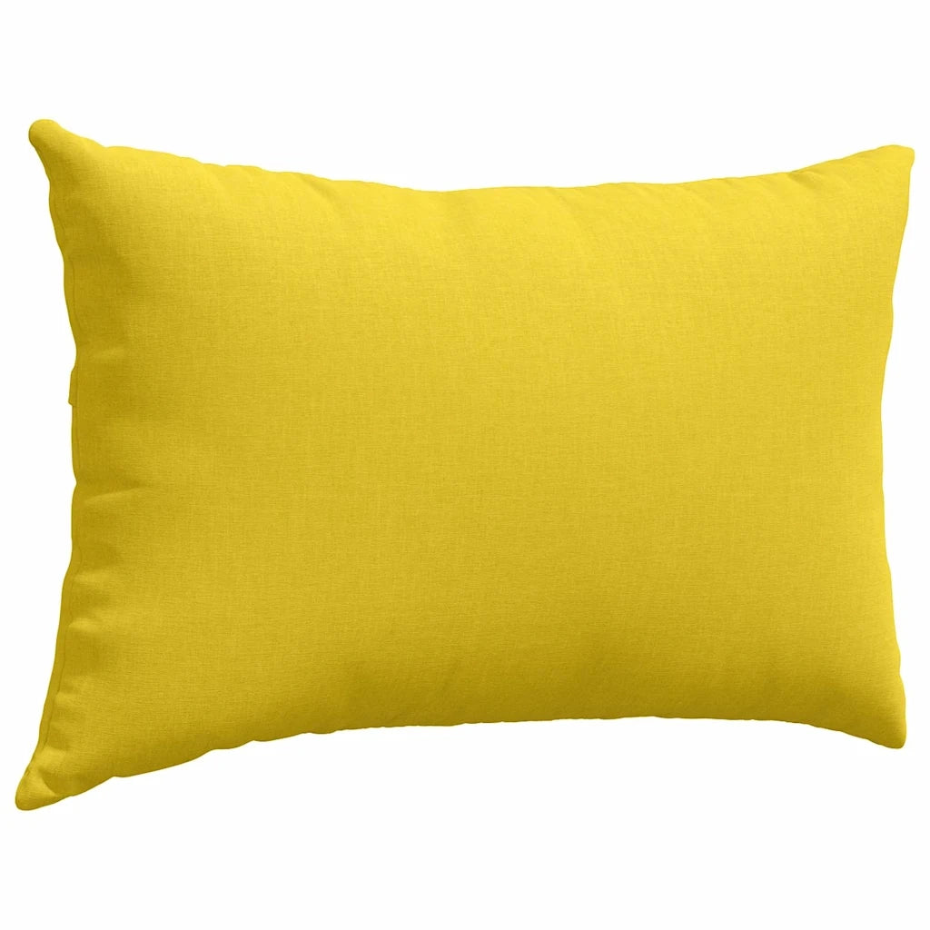 Cuscini da Divano 2 pz | Cuscini per sedie Giallo Chiaro 60 x 40 cm Tessuto