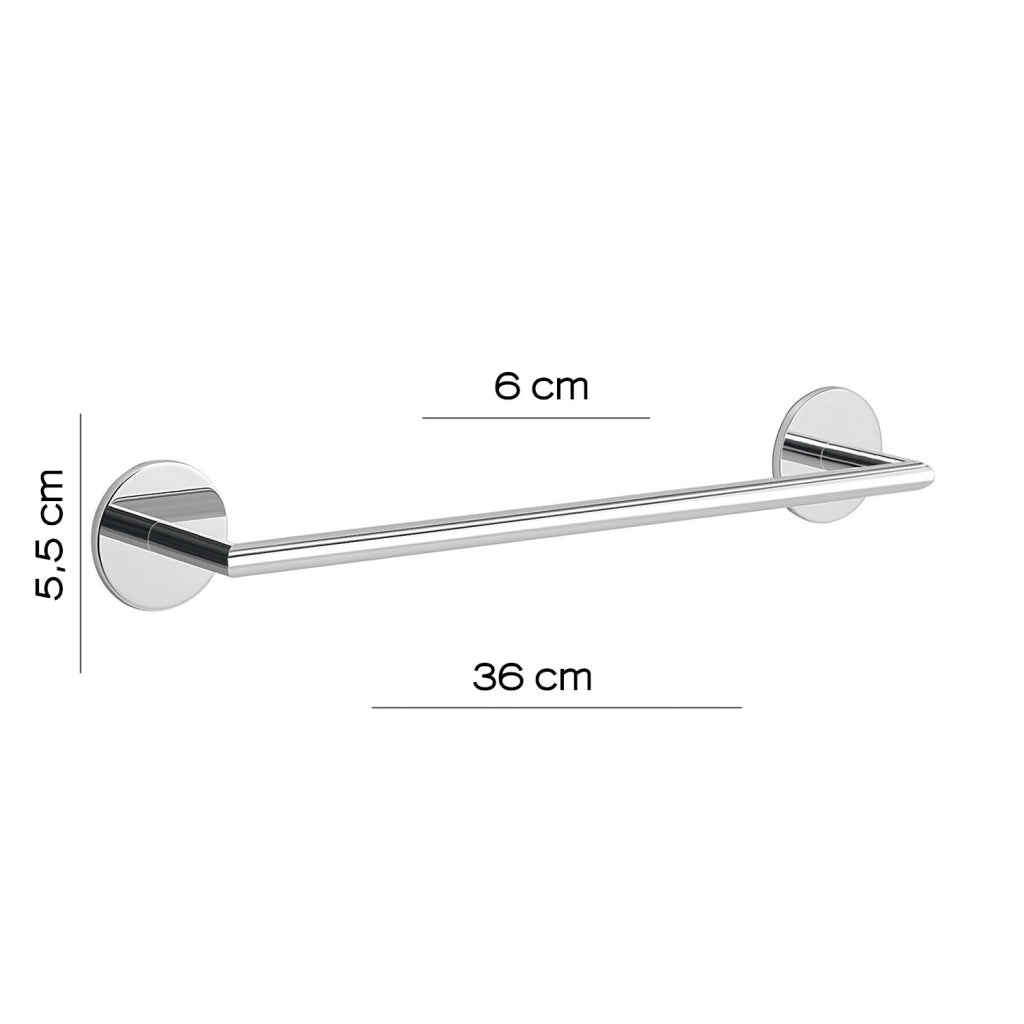 Portasalviette cm 35 da muro in ottone e alluminio 3621-35 Gedy serie GEA Cromato