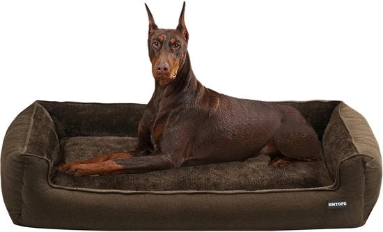 Cuscino per cani, banco per cani, letto per cani, guinzaglio per cani rimovibile e lavabile, colore marrone, dimensioni 120 x 90 x 30 cm