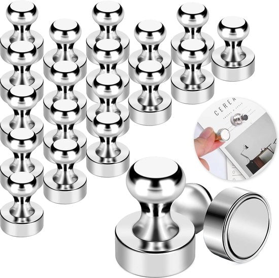 Pacchetto di 20 magneti forti, Magnetici Neodymium Extra Forti Mini Magnetici 12 x 16 mm, Piccoli Magnetici per Pannelli da Appendere, Pegboards, Tabelloni Bianchi, Pannelli Magnetici, Non Adatti per Materiali in Vetro