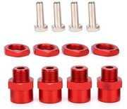 Adattatore a 5 facce - 12 mm su 17 mm - ideale per autoaccessori - rosso - perfetto per l'adattamento - set completo - adatto per RC D4