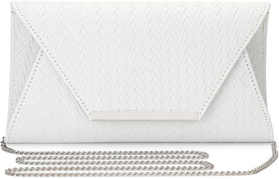 Clutch in PU e pelle per donna, elegante borsa da sera, tasca a catena per cerimonia di nozze, borsa da spalla per donna, piccola borsa da polso #2