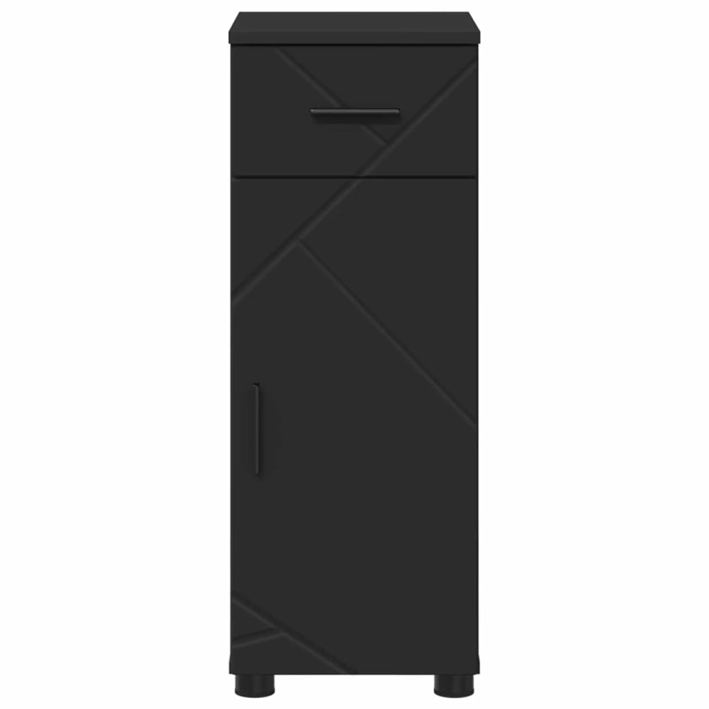 Mobile da Bagno con cassetto con porta Nero 30 x 35 x 80 cm 883325