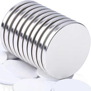 Magnetici forti, 10 pezzi 32x3 mm Magnetici Autoadesivi forti, Magnetici rotondi forti per Tavola Magnetica, Tavola bianca, Ufficio creativo Magnetici per frigorifero Magnetici della Terra rara con Adesivo a doppia faccia