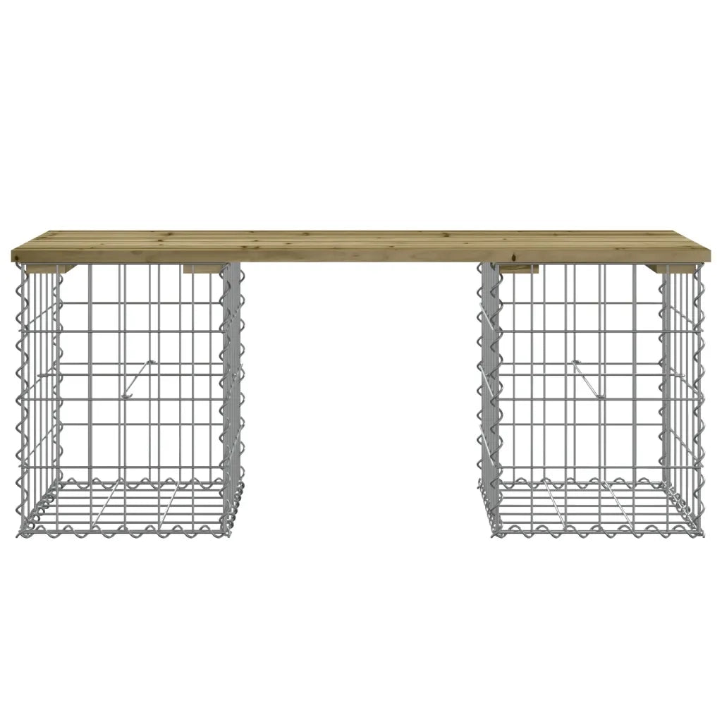 Panca da Giardino Design Gabbione 103x31x42 cm Pino Impregnatocod mxl 82180