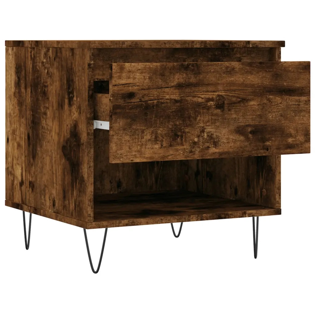 2 pz Tavolini salotto | Tavolino da caff¨¨ | Tavolino da Soggiorno Rovere Fumo 50x46x50 cm Legno Multistrato