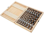 Set di punte per trapano - Materiale ultra resistente acciaio inossidabile - Cassa in legno - Sette punte a 8 pezzi - Adatto per lavorazione del legno