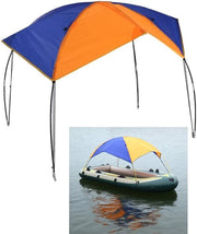 Imbarcazione Inflabile con Ombrellone a Soffitto e Cappuccio - Adatta per 4-5 Persone - Ideale per la Pesca
