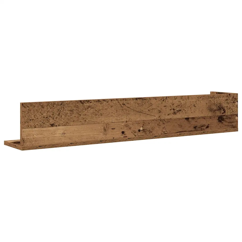 2 pz Mensole da Parete | Scaffali a Parete | Ripiano a parete Legno Vecchio 100x16,5x16,5 cm Truciolato