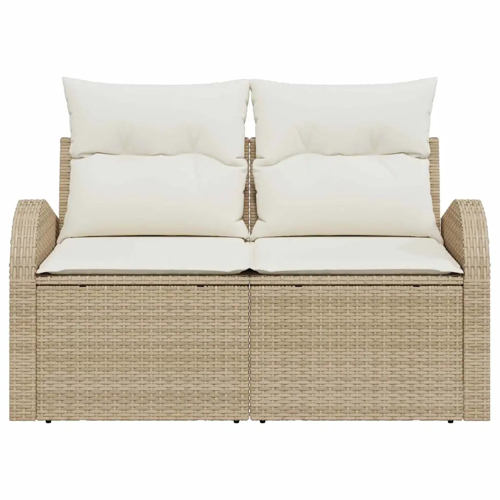 Divano da giardino-Sofa da Giardino-Divano da esterno Beige 124 x 62 x 69cm polyrattan 469966