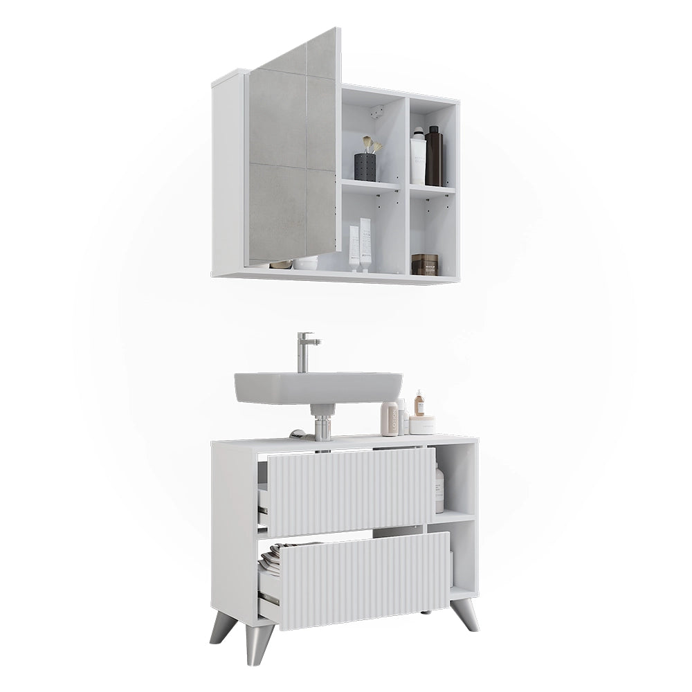 Vicco Set di mobili da bagno Bianco 80 cm, set 1
