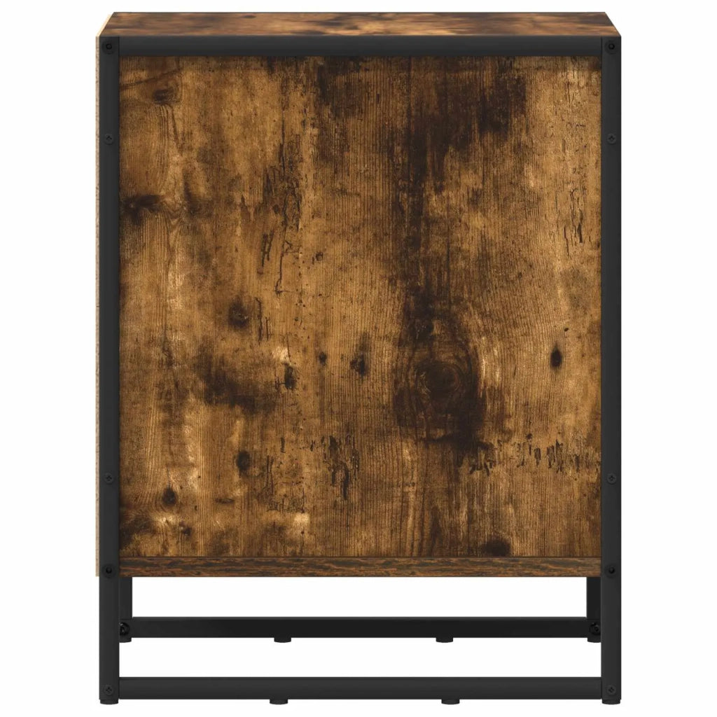 Comodino-Tavolino da notte Rovere Fum¨¨ 39.5 x 30 x 50 cm Legno multistrato