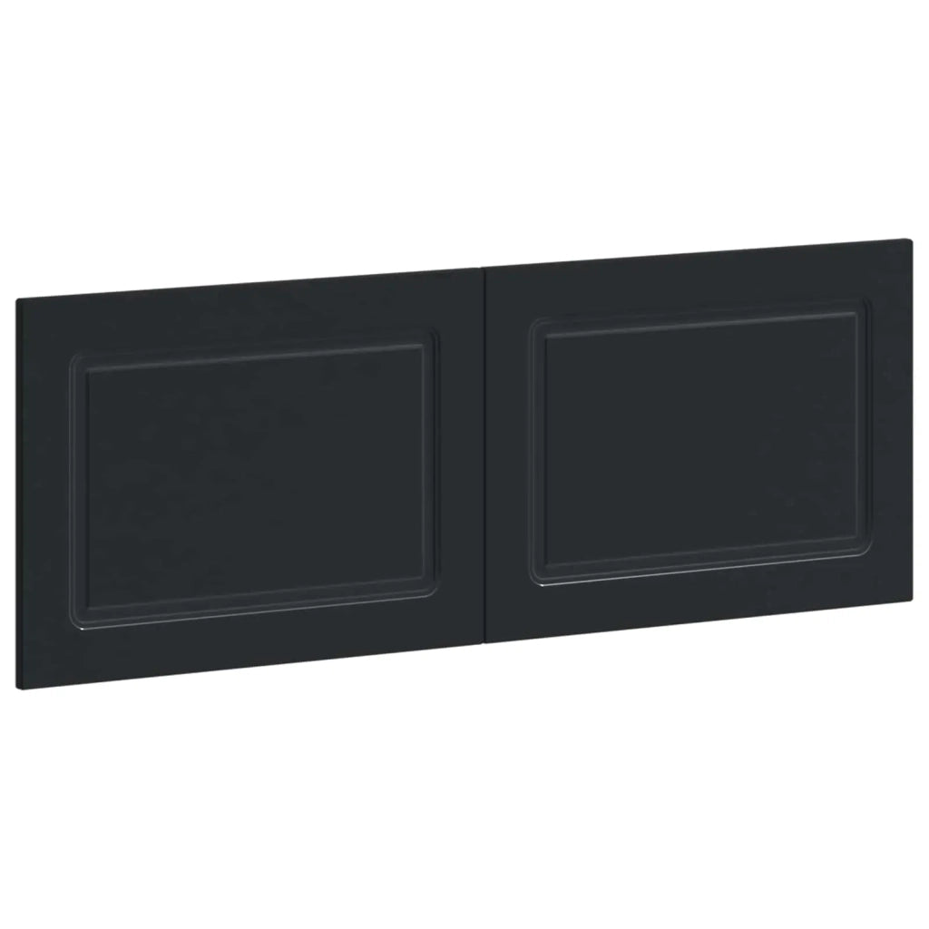 Testiera da Muro UTRECHT Nero Legno ingegnerizzato 897836
