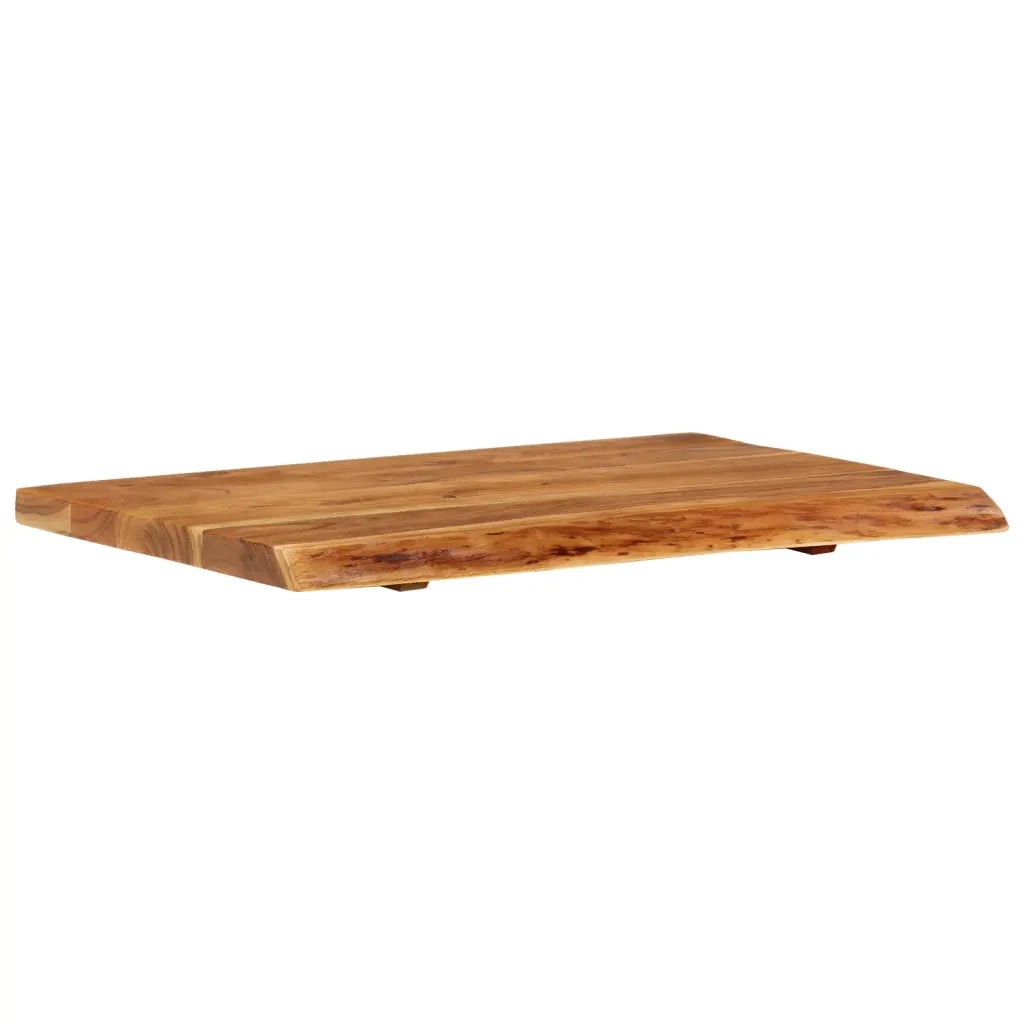 Piano per VanitÃ  Bagno in Massello di Acacia 80x52x3,8 cm