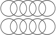 Set di O-ring in gomma nitrile - 10 pezzi - Flessibile e facile da installare - 58 mm diametro esterno - Set di sigillaggio per componenti meccanici