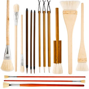 Set di 15 Pennelli a Glitter Ceramico - Varie Forme - Ideali per la Pittura