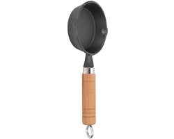 Mini Pannetto - Padella in Ottone - Maniglia Ergonomica - 10CM - Padella per Frittelle - Adatta per Uova e Frittelle