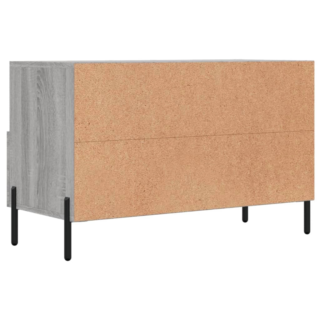 Mobile TV multimediale mensola TV credenza TV sala da pranzo soggiorno camera da letto Sonoma 80 x 36 x 50 cm legno ingegnerizzato grigio 02_0028469