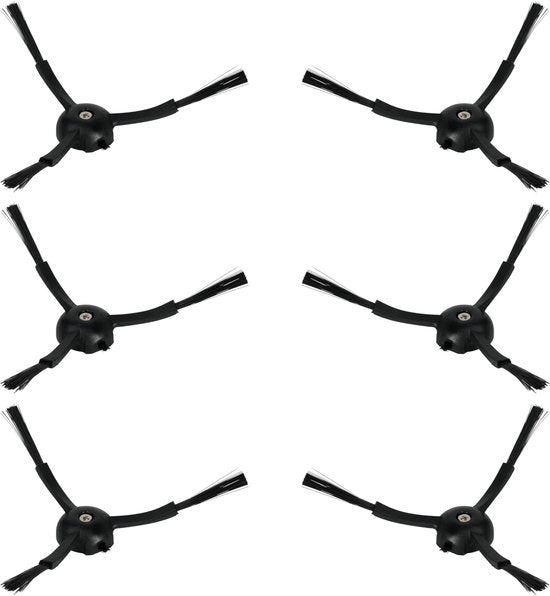 Set di pennelli per aspirapolvere robot a 6 pezzi - compatibile con Roborock S8/S8 Pro/Q Revo/Q8 Max - pennelli in nylon duraturo - efficace per angoli e bordi - facile da installare - pennelli per aspirapolvere robot
