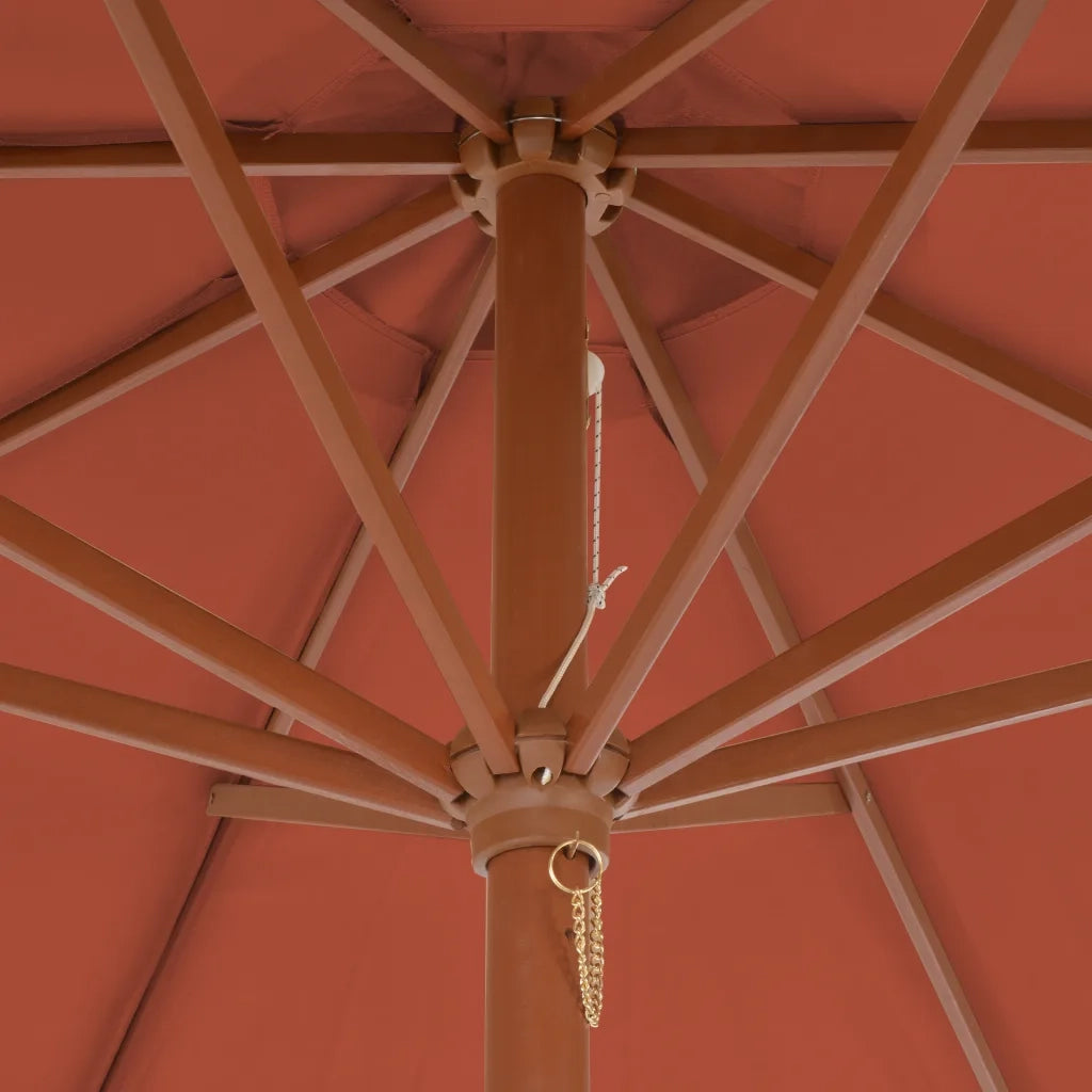 Ombrellone da Esterni con Palo in Legno 300 cm Terracotta cod mxl 23453