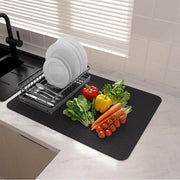 Matrice di asciugatura antiscivolo in silicone resistente al calore, riutilizzabile, facile da pulire, 71 x 50 cm.