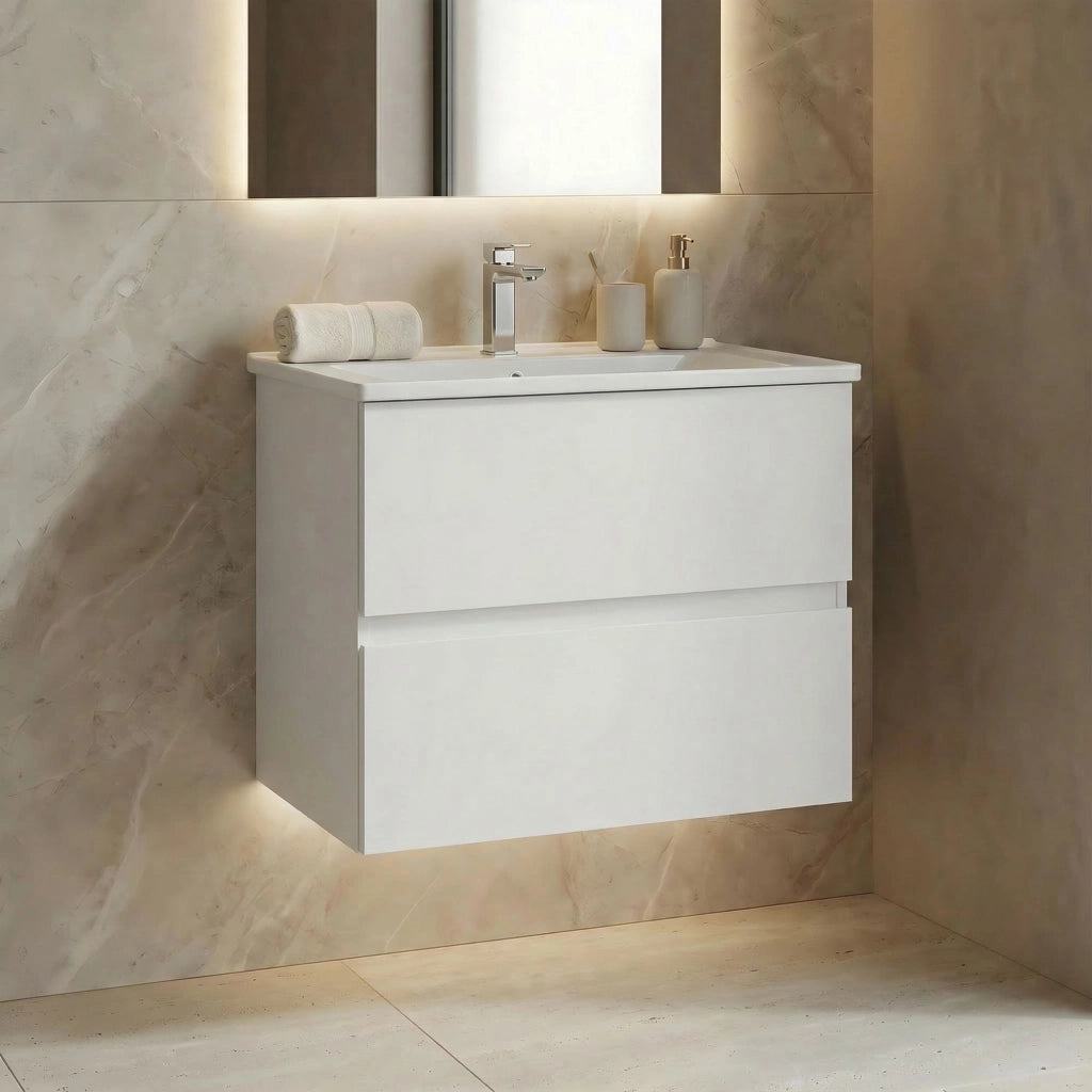 Mobile lavabo "Nest 71 v2" - 71 x 51 x 55 cm - Bianco opaco