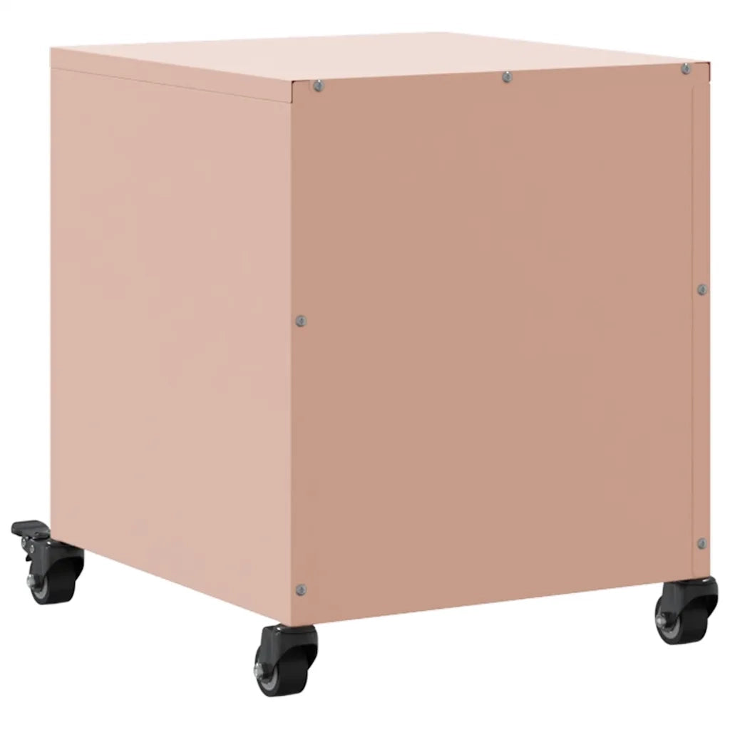 Comodini 2 pz-Set di 2 Tavolino da notte Rosa 36x39x43,5 cm in Acciaio 175008