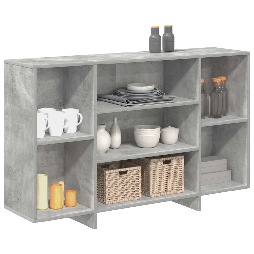 Credenza Grigio Cemento 120x30x75 cm in Truciolato 809624