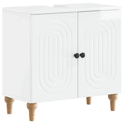 Armadio per Lavabo da Bagno ALKMAAR Bianco Lucido 896129