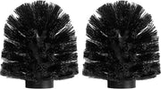 2 pezzi di sostituzione per spazzola WC in plastica 12mm, testa di spazzola per WC, sostituzione per spazzola WC, testa di spazzola a forma di sfera, sostituzione per spazzola WC, testa di spazzola per WC, sostituzione, colore nero