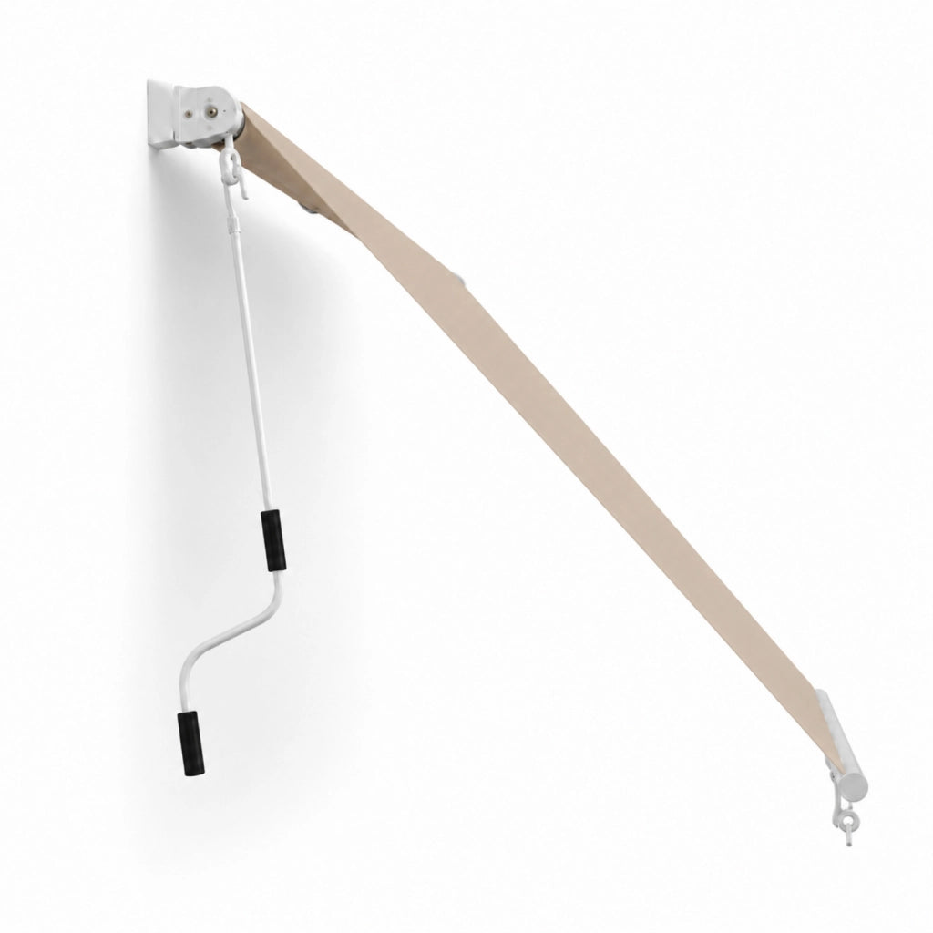 Tenda Parasole Avvolgibile Con Argano Manuale Telaio In Alluminio Copertura In Poliestere 280G Schermo UV Riparo Visivo Per Balcone Terrazzo Portico E Ambienti Esterni 250x250x50 Cm Beige