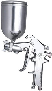 Spuitpistola F-75G - sistema di spruzzo verniciatura - bicchiere di 400cc in alluminio - bocchetta di 1,5 mm - adatto per vernici e smalti - ideale per hobby e professionisti.