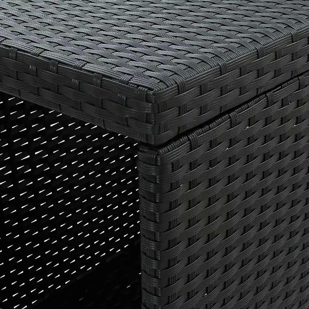 Set Bar da Giardino 5 pz | Set Salotto da Giardino con Cuscini in Polyrattan Nero