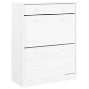 Scarpiera | Mobile per scarpe ALTA Bianca 77x35x96 cm in Legno Massello di Pino