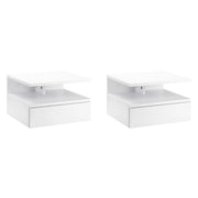 Comodino a Sospensione con Cassetto ¨C zephmum ¨C Bianco 35x32x22,5 cm