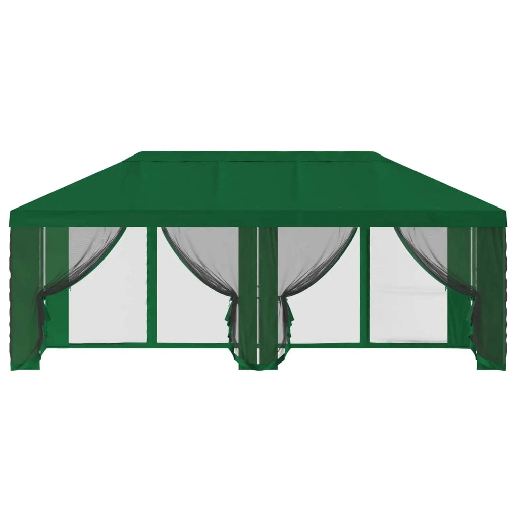 Copertura Gazebo con Pareti Laterali 6 x 3 m Verde Poliestere 900414