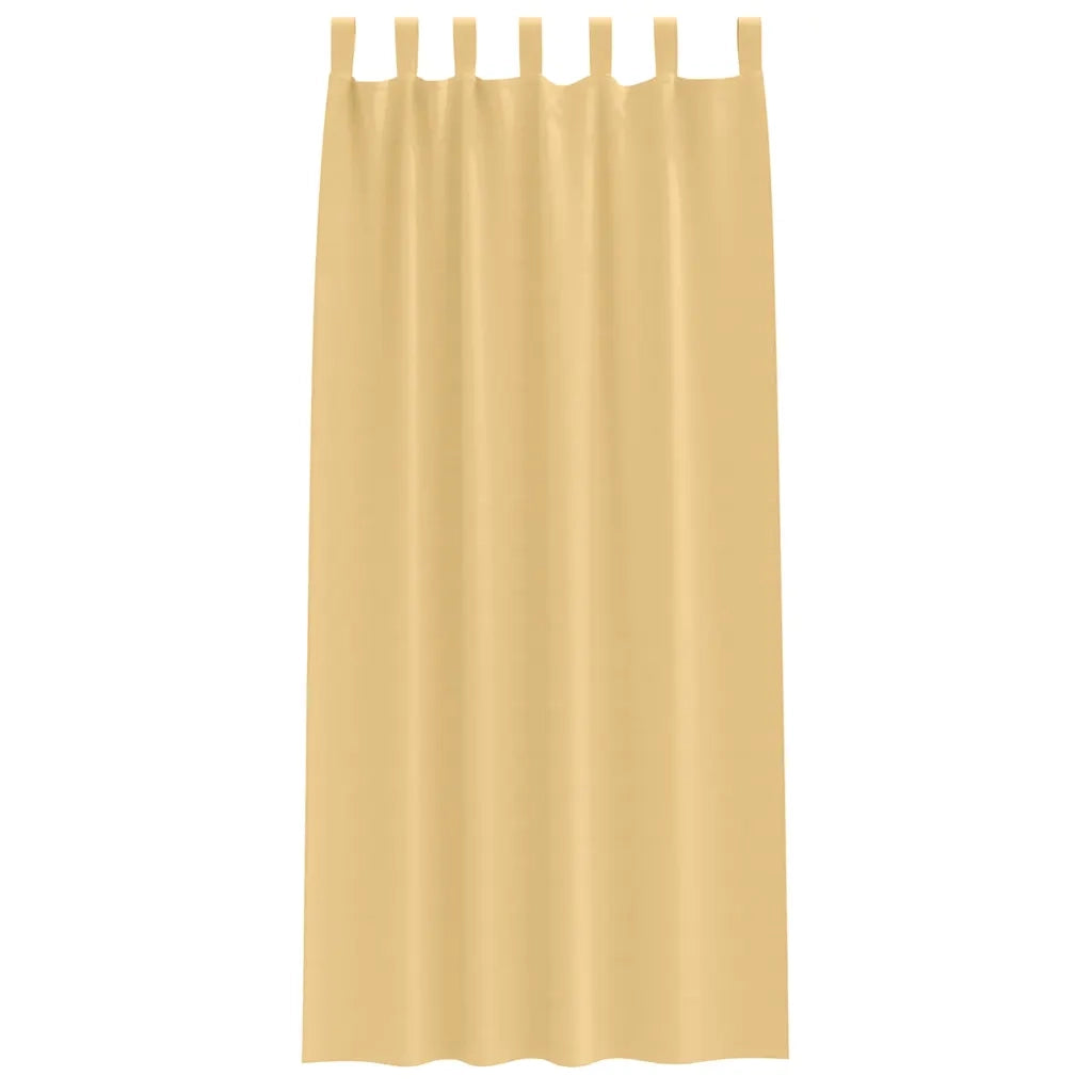 Tende Blackout con Anelli 2 pcs Beige 245 x 140 cm Poliestere 4107536