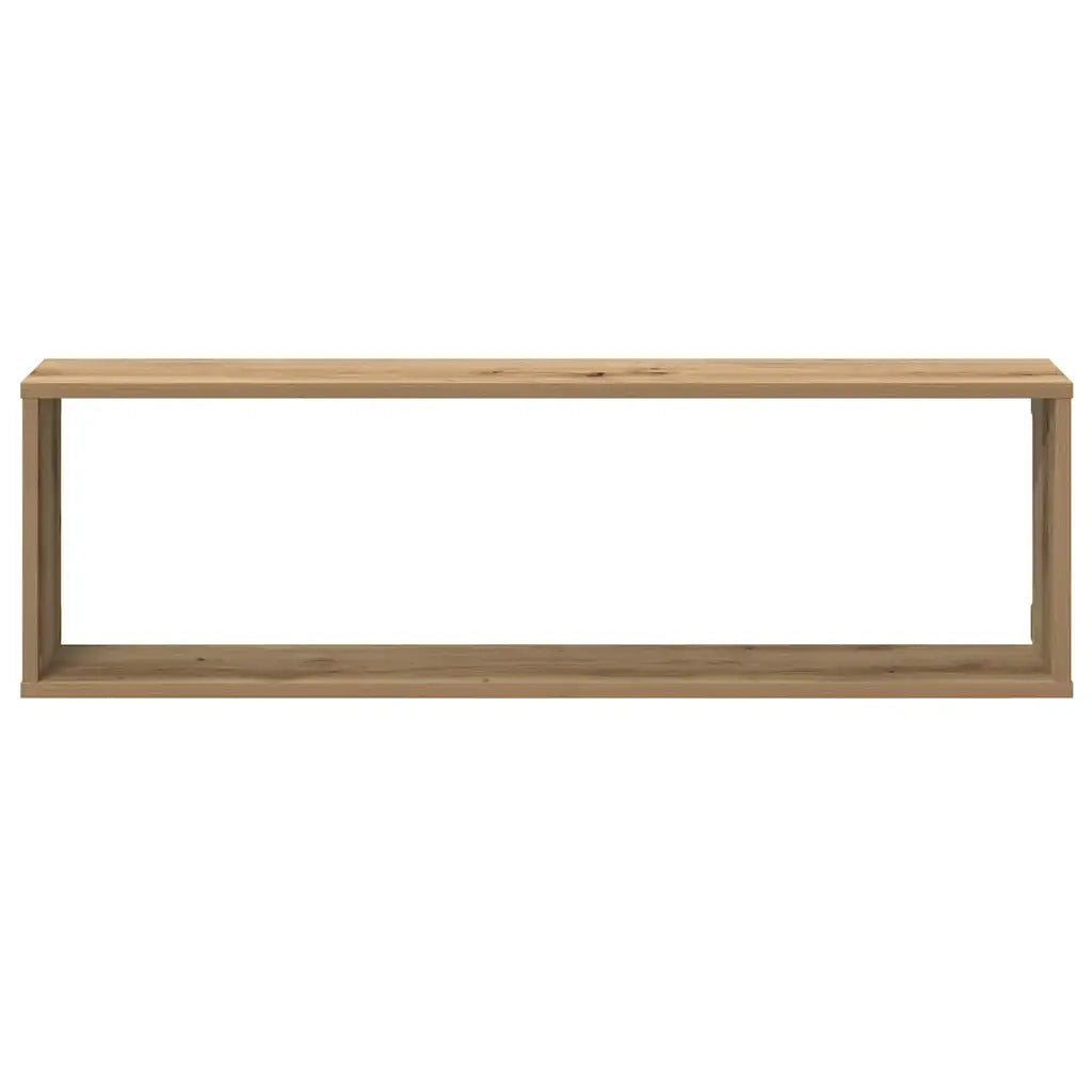 2 pz Mensole Parete | Mensola sospesa a Cubo Artigianale 100x15x30 cm Truciolato