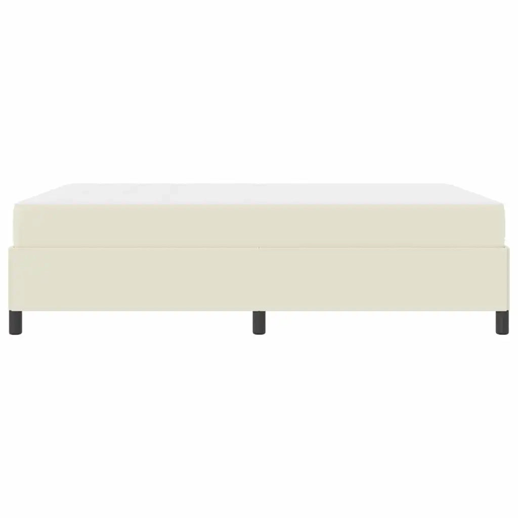 Struttura del letto con materasso Crema 160 x 200 cm Tessuto 3399011
